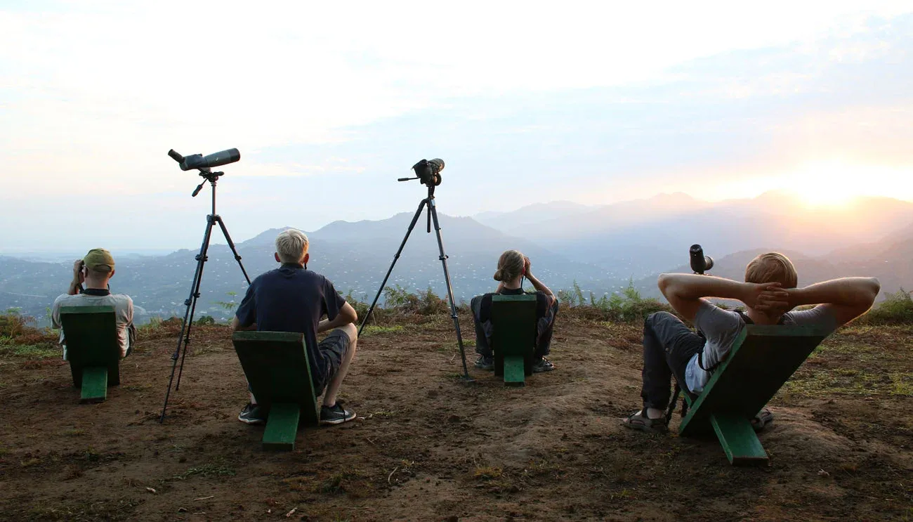 Sunrise from station 1. The calm before the storm in a landscape you won&#x27;t quickly forget. Photo by Triin Kaasiku.